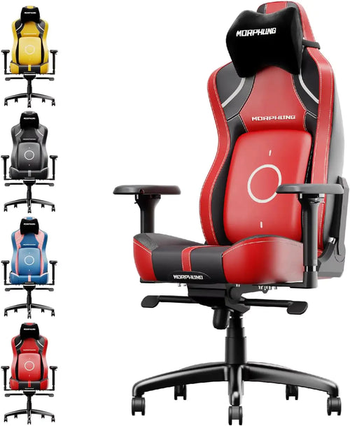 Red/Black Morphling Gaming Chair – Ergonomic, 4D Armrests, 135° Recline, PU Leather